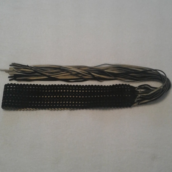 ❤SALE 2 FOR 30❤ Boho hippy festival perforated pierced fringe belt - Picture 6 of 9